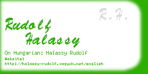rudolf halassy business card